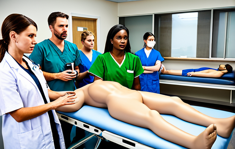 응급구조사와 ACLS - ACLS Training Simulation**
A diverse group of healthcare professionals (doctors, nurses, paramedics...