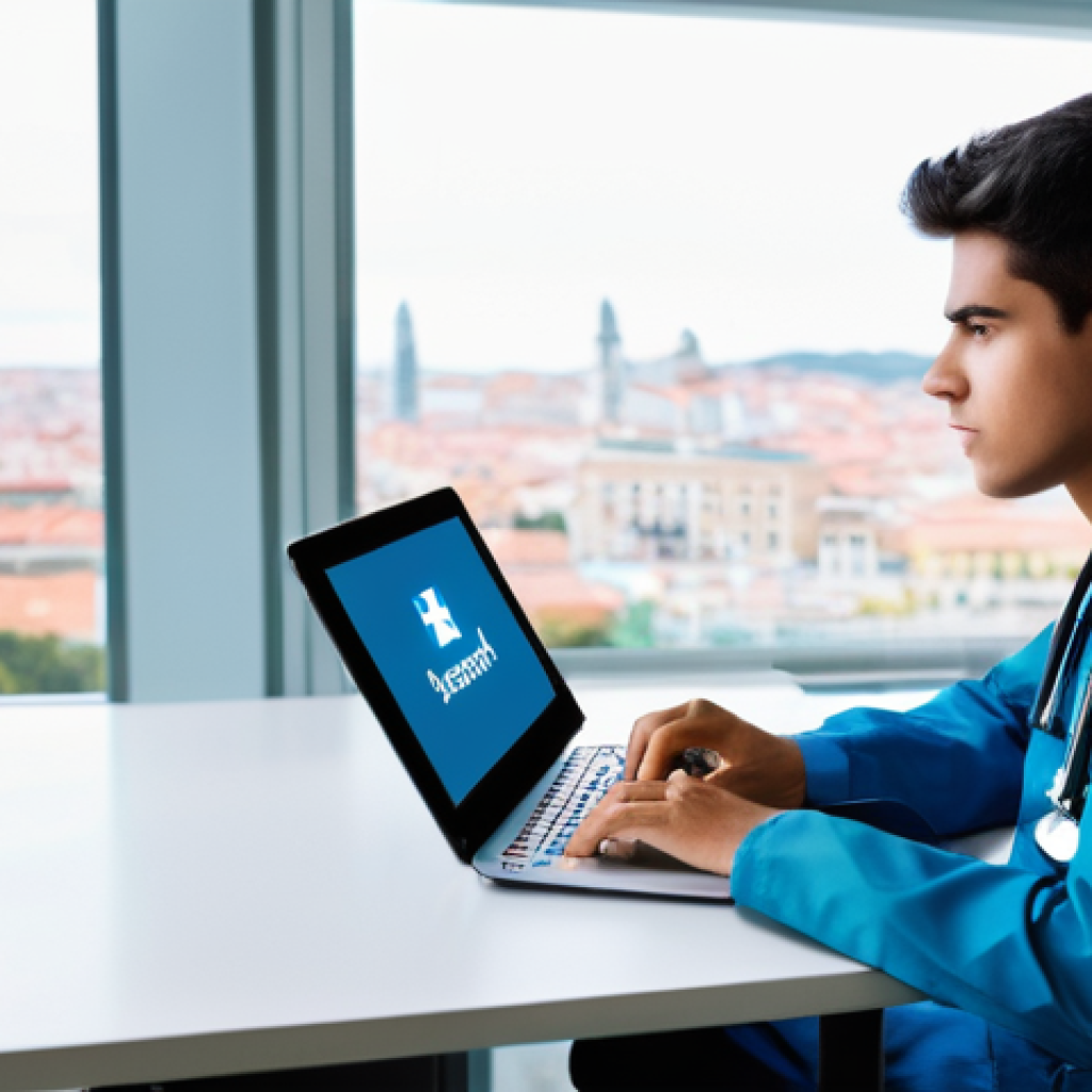 응급구조사 인턴십 기회 찾기 - **Image Prompt 1: The Digital Search for Emergency Medical Internships**
A determined young Port...