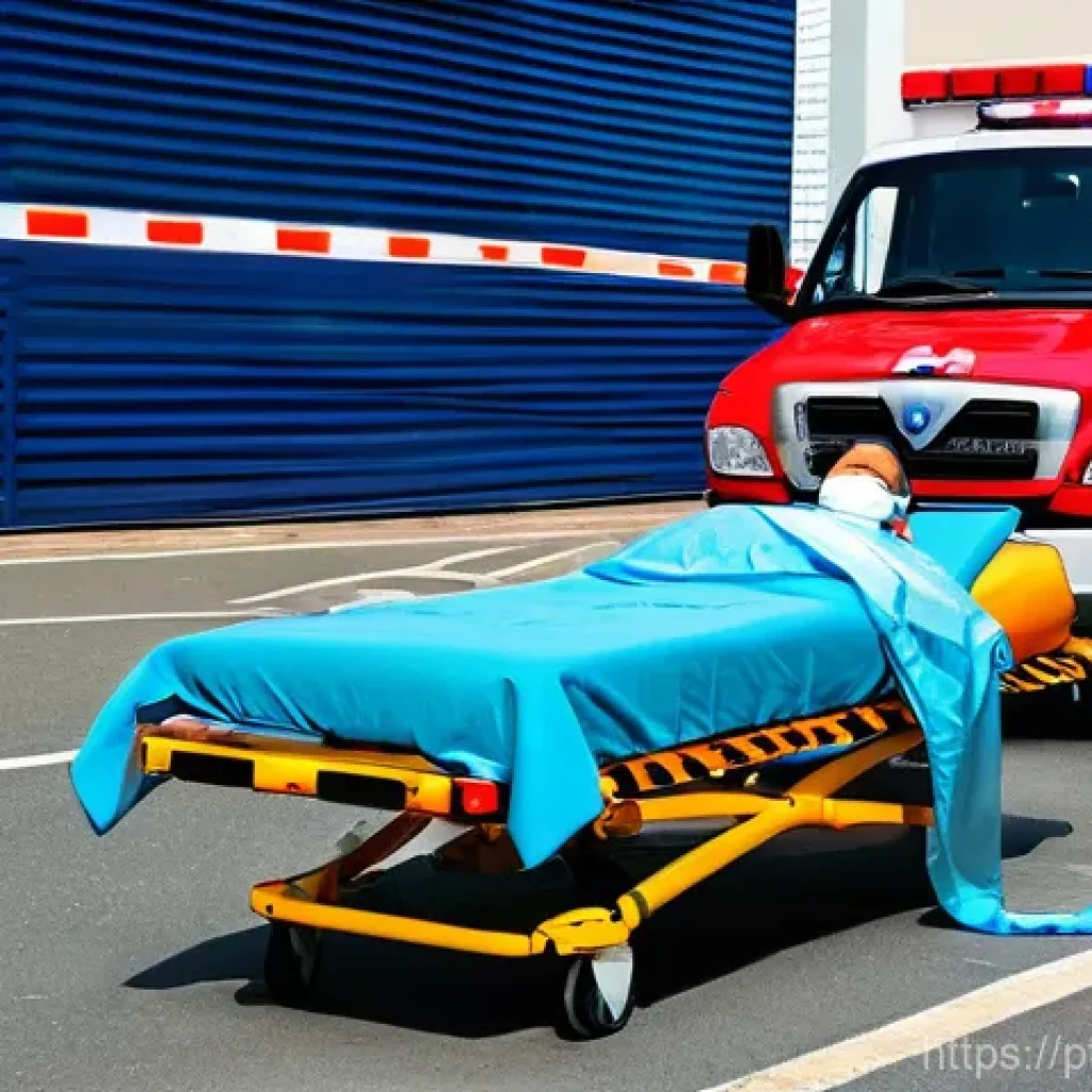 응급구조사와 환자 안전 관리 - **Prompt:** A dynamic scene depicting three paramedics in professional, identifiable uniforms (e.g.,...