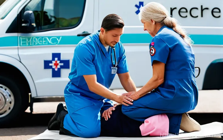 응급구조사 교육 세미나 후기 - **Prompt 2: Cutting-Edge Technology in Pre-Hospital Care**
"A dynamic scene depicting paramedics... 응급구조사 교육 세미나 후기 - **Prompt 2: Cutting-Edge Technology in Pre-Hospital Care**
"A dynamic scene depicting paramedics...