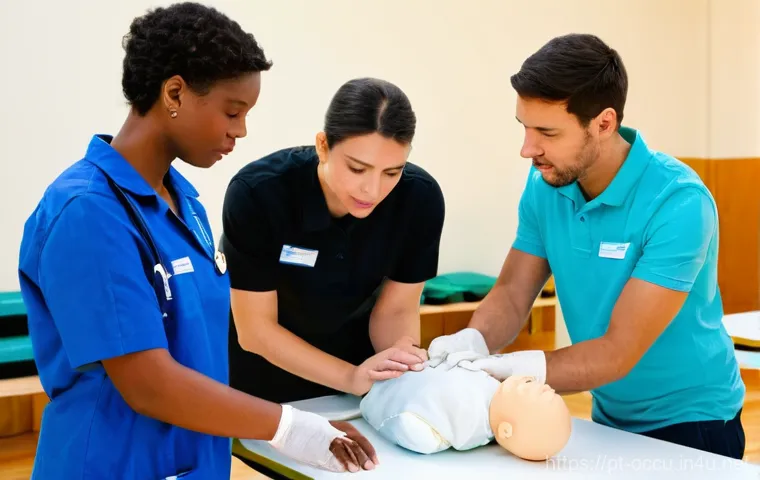 응급구조사와 대처 능력 개발 - **Prompt 2: Technology Empowering Emergency Preparedness**
    "A vibrant, dynamic image showcasing ...