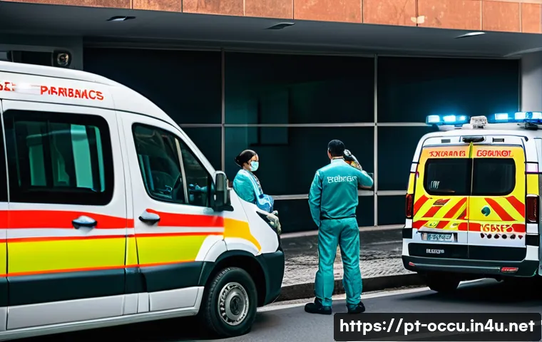 응급구조사와 병원내 응급센터 협력 - A highly detailed scene depicting a Brazilian emergency response team coordinating in real time at t...