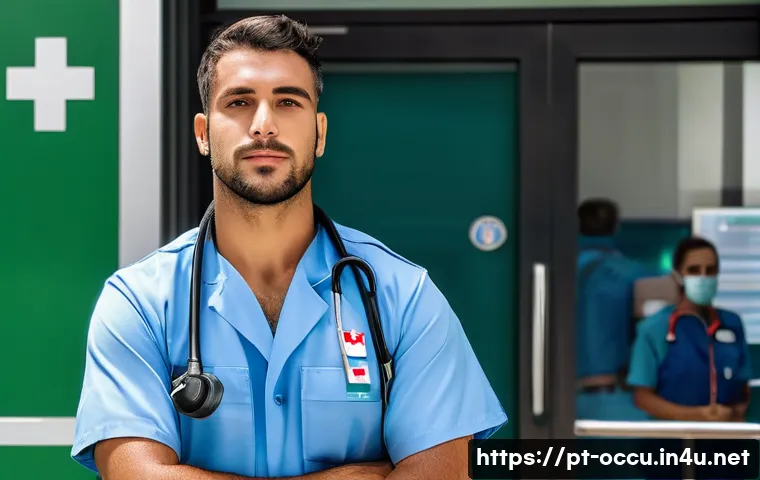 응급구조사 연봉 지역별 비교 - A professional Brazilian paramedic wearing a clean, official uniform with visible badges and patches...